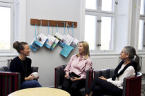 Från vänster: Malin Lövgren, Anette Alvariza och Ulrika Kreicbergs forskar vid PFC.
