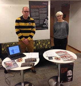 Pär Sundén och Daina Dagis är redo för SULF-dagen vid Musikhögskolan i Piteå, som är en del av Luleå tekniska universitet. Foto: Pernilla Jönsson