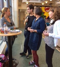 SULF vid Mälardalens högskola i Eskilstuna träffar medlemmar och studenter. 
